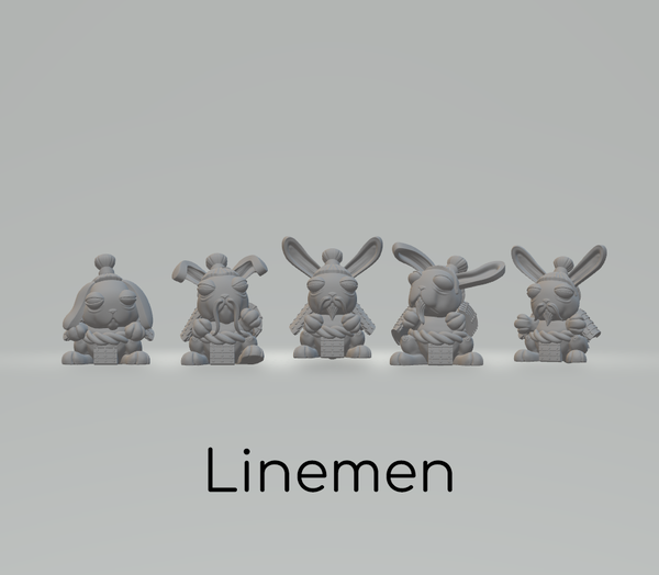 Year of the Rabbit Linemen 9x
